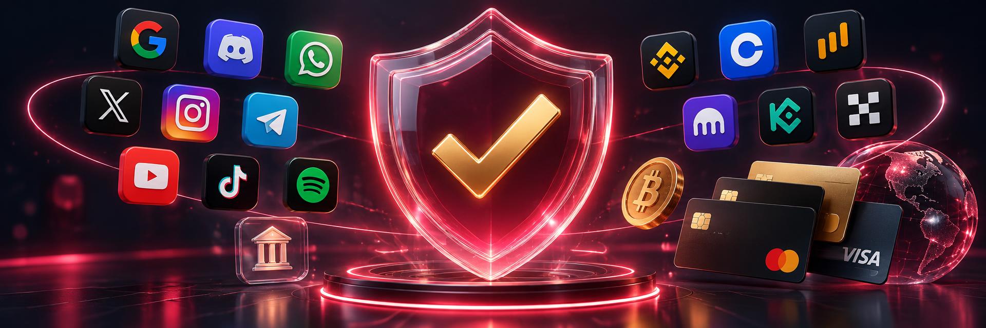 Verified KYC accounts for crypto exchanges, payment gateways and banks
